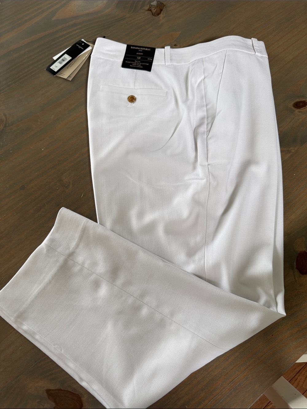 Banana Republic Men's White Dress Slacks